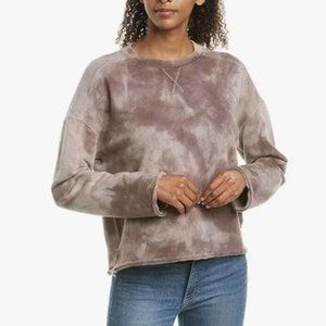 ATM Tie Dye Mushroom Purple Grey Crew Neck French Terry Sweatshirt